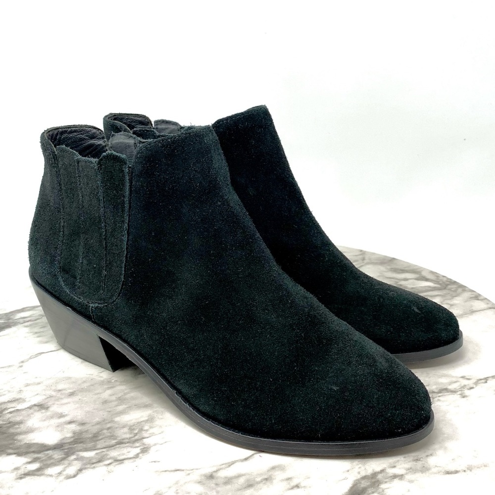 Joie Barlow Black Suede Chelsea Booties 38/8 Quiet Luxury - Main Image